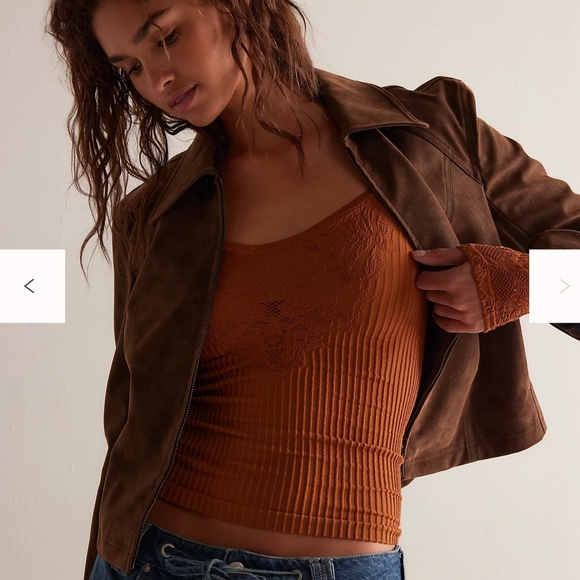 Rust Ribbed Long Sleeve Top - Picture 5 of 6